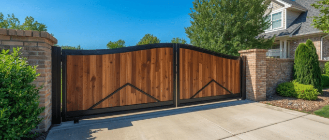 Driveway gate installation in DFW